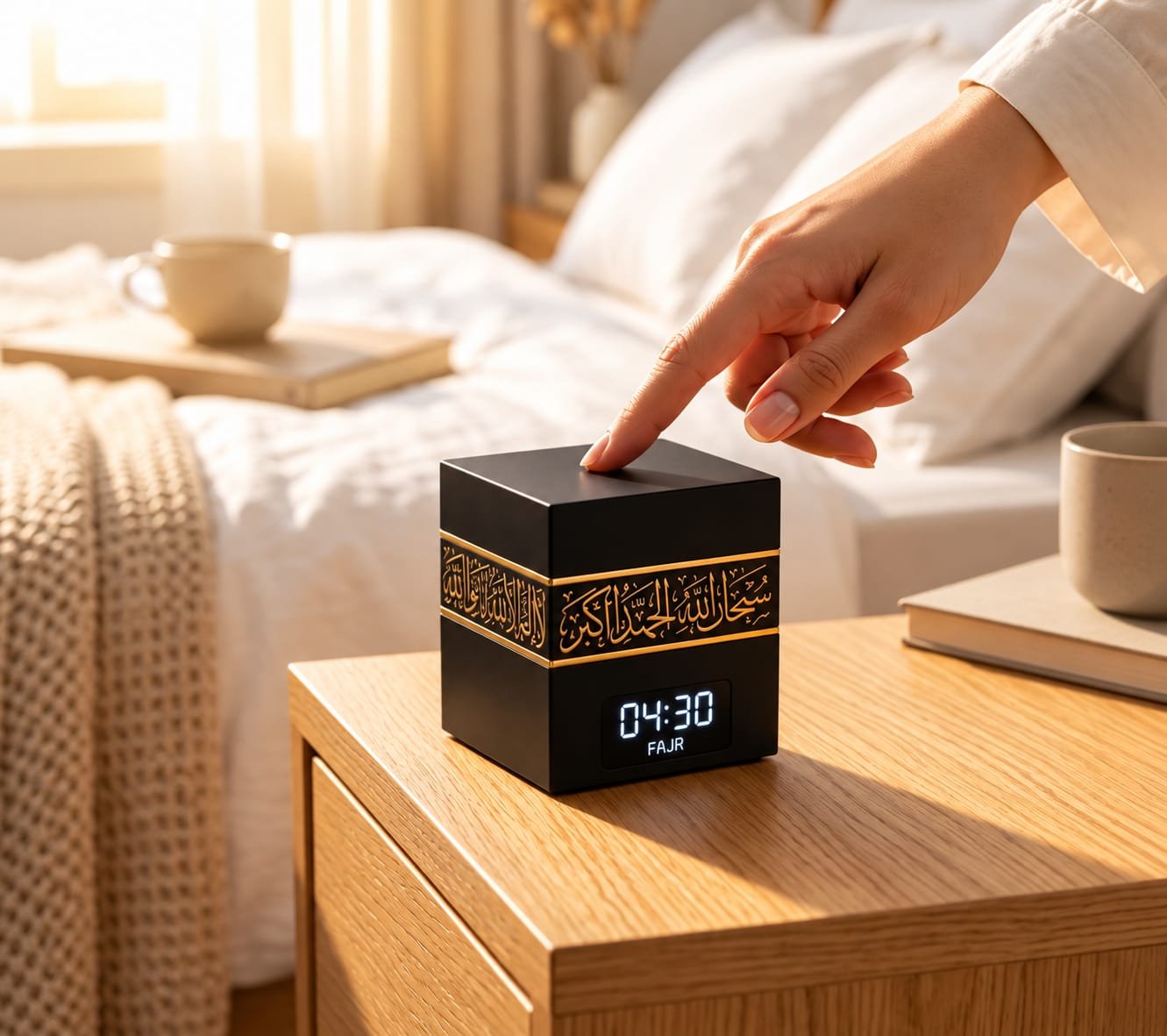 The Fajr Alarm Clock™ — Kaaba-Inspired Luminous Clock